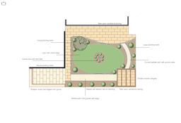 Eliptical Lawn Garden Design Plan