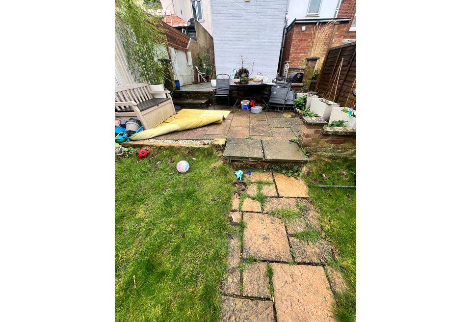 Narrow Rear Garden, Norwich - Narrow Rear Garden Before Work