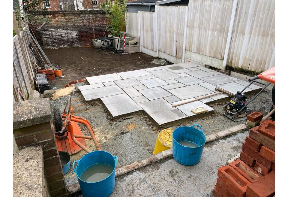 Narrow Rear Garden, Norwich - Narrow Rear Garden - During the Build